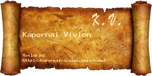 Kapornai Vivien névjegykártya