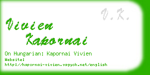 vivien kapornai business card